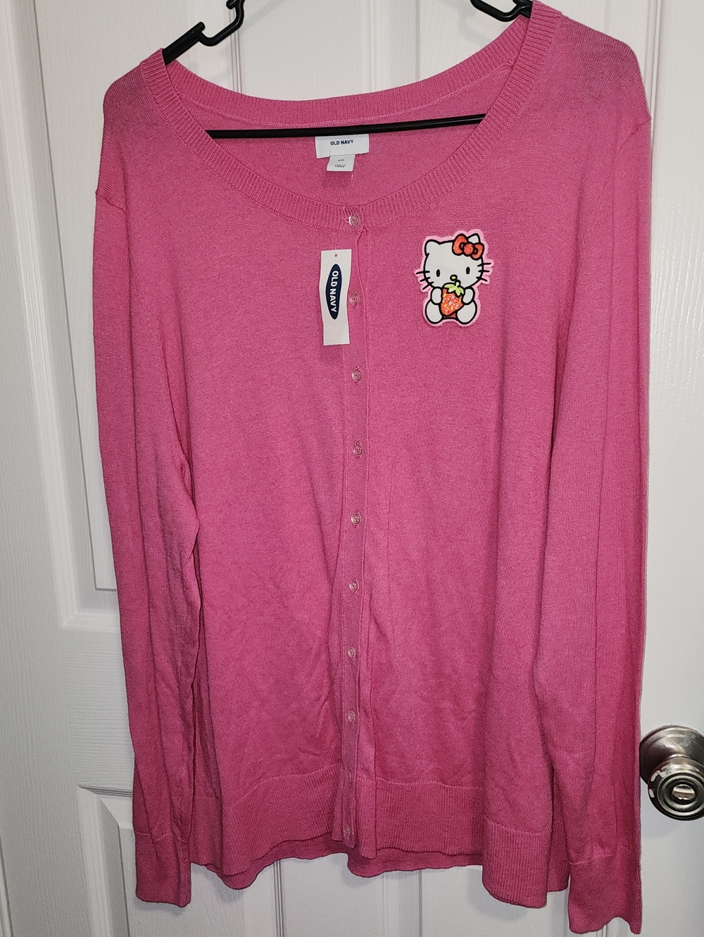 Old Navy Pink Hello Kitty Button Cardigan